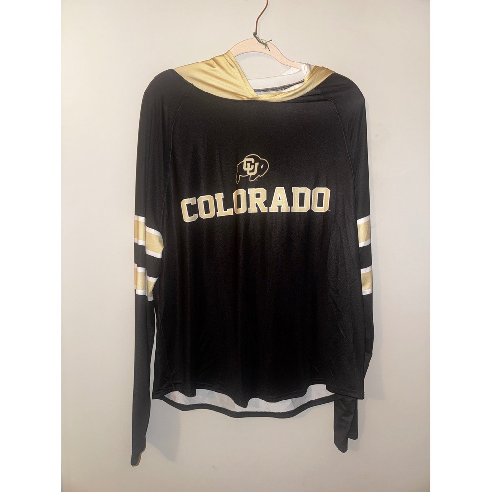 Boxercraft Colorado University Buffaloes Hooded Long Sleeve Mens Large NWT